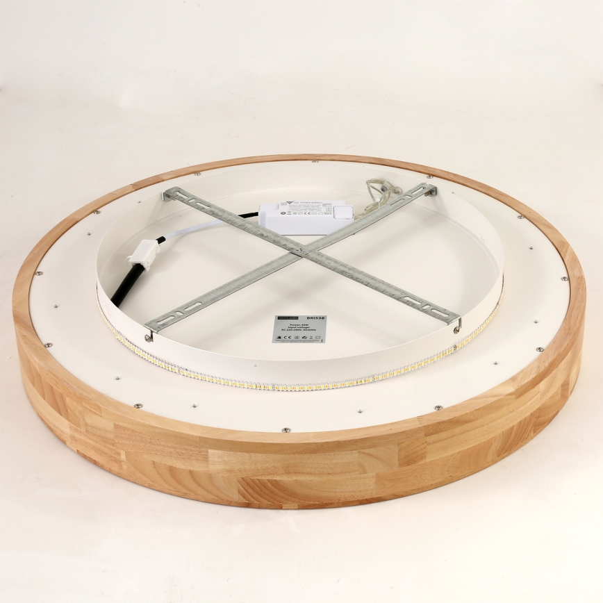 Brilagi - LED Ceiling Light FALCON WOOD LED/40W/230V 3000/4000/6000K Ø 60 cm wood