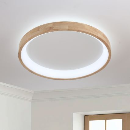 Brilagi - FALCON WOOD LED Ceiling Light, 60 W, 230 V, 3000/4000/6000 K, Ø 80 cm, wood