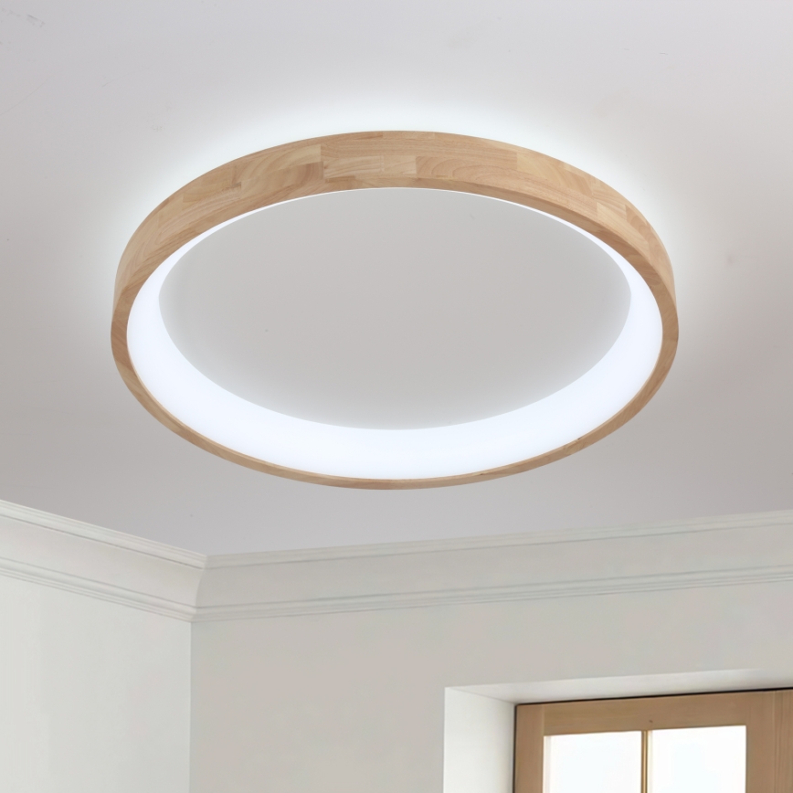 Brilagi - FALCON WOOD LED Ceiling Light, 60 W, 230 V, 3000/4000/6000 K, Ø 80 cm, wood