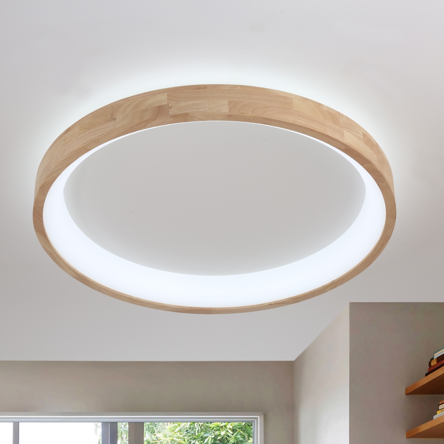 Brilagi - FALCON WOOD LED Ceiling Light, 60 W, 230 V, 3000/4000/6000 K, Ø 80 cm, wood