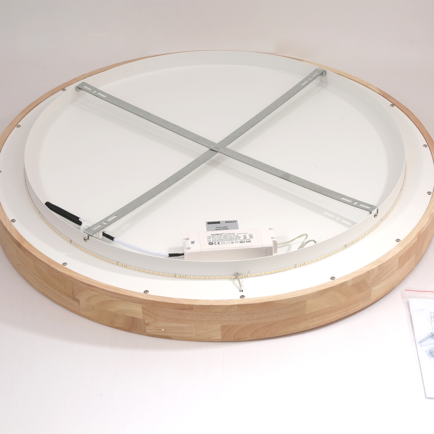 Brilagi - FALCON WOOD LED Ceiling Light, 60 W, 230 V, 3000/4000/6000 K, Ø 80 cm, wood
