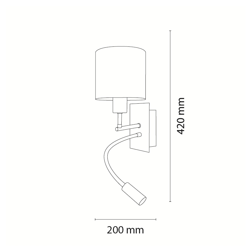 BRILAGI - BOBO LED Flexible Children's Wall Lamp 1xE27/25W/230V + LED/3W black/cream/rabbit pattern