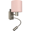 BRILAGI - LED Flexible Wall Lamp BOBO 1xE27/25W/230V + LED/3W matte chrome/pink
