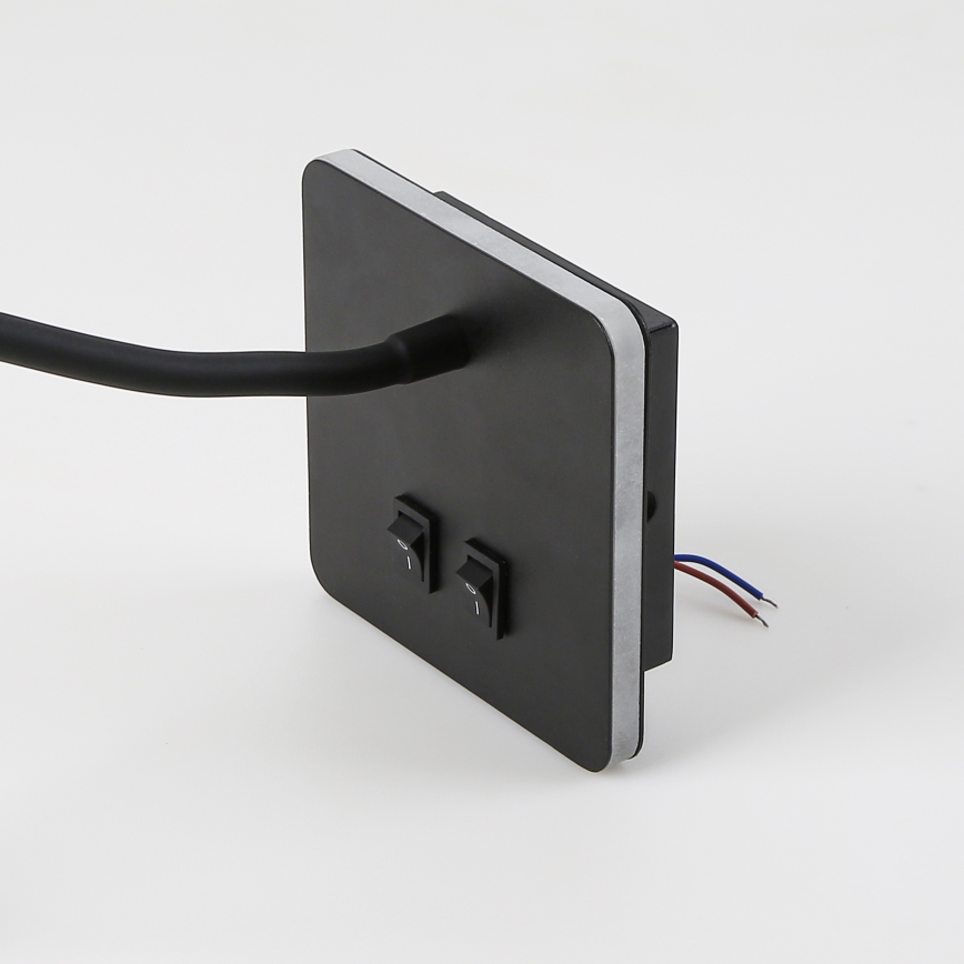Brilagi - LED Flexible wall lamp MAYA Double LED/4W/230V + LED/3W black