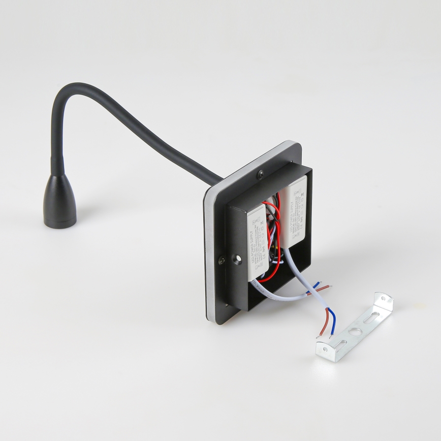 Brilagi - LED Flexible wall lamp MAYA Double LED/4W/230V + LED/3W black