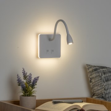 Brilagi - LED Flexible wall lamp MAYA Double LED/4W/230V + LED/3W white