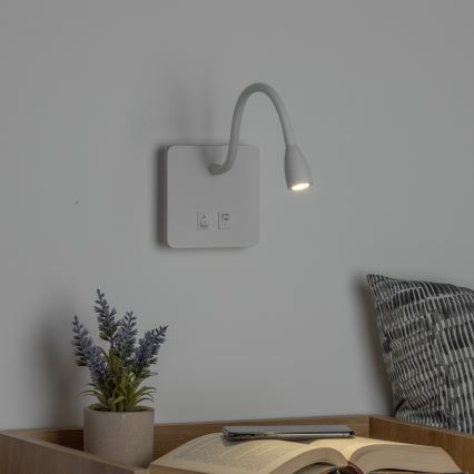 Brilagi - LED Flexible wall lamp MAYA Double LED/4W/230V + LED/3W white