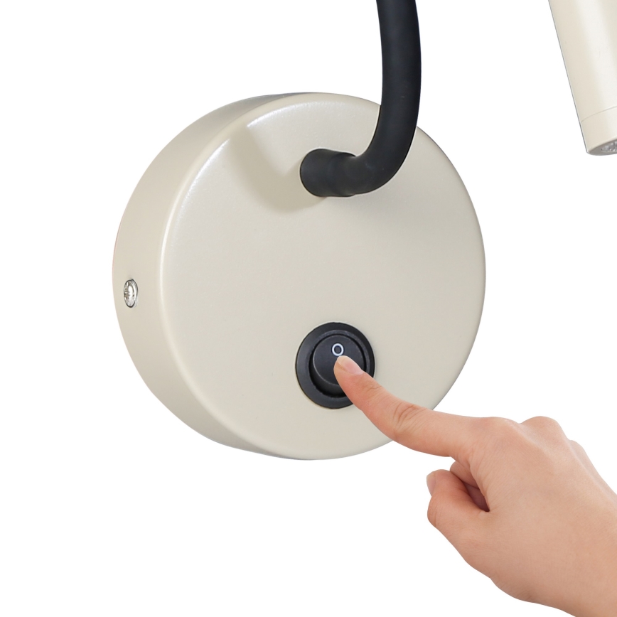 Brilagi - LED Flexible wall lamp MAYA LED/3W/230V 4000K beige