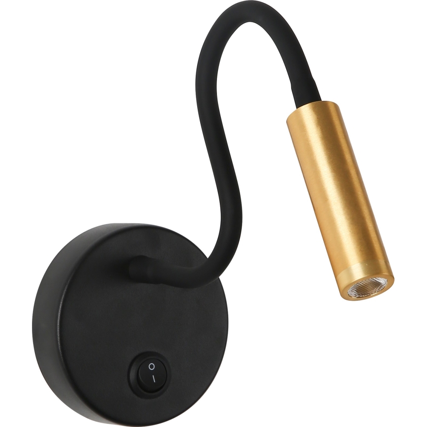 Brilagi - LED Flexible wall lamp MAYA LED/3W/230V 4000K black/gold