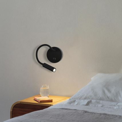 Brilagi - LED Flexible wall lamp MAYA LED/3W/230V 4000K black