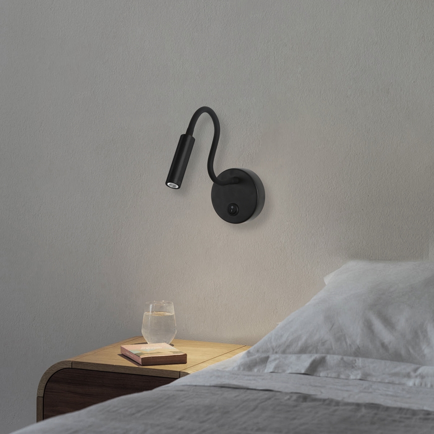 Brilagi - LED Flexible wall lamp MAYA LED/3W/230V 4000K black