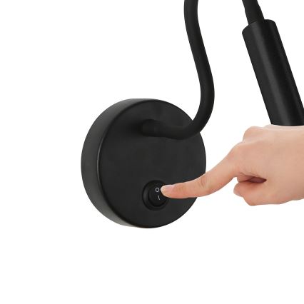 Brilagi - LED Flexible wall lamp MAYA LED/3W/230V 4000K black