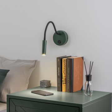 Brilagi - LED Flexible wall lamp MAYA LED/3W/230V 4000K green