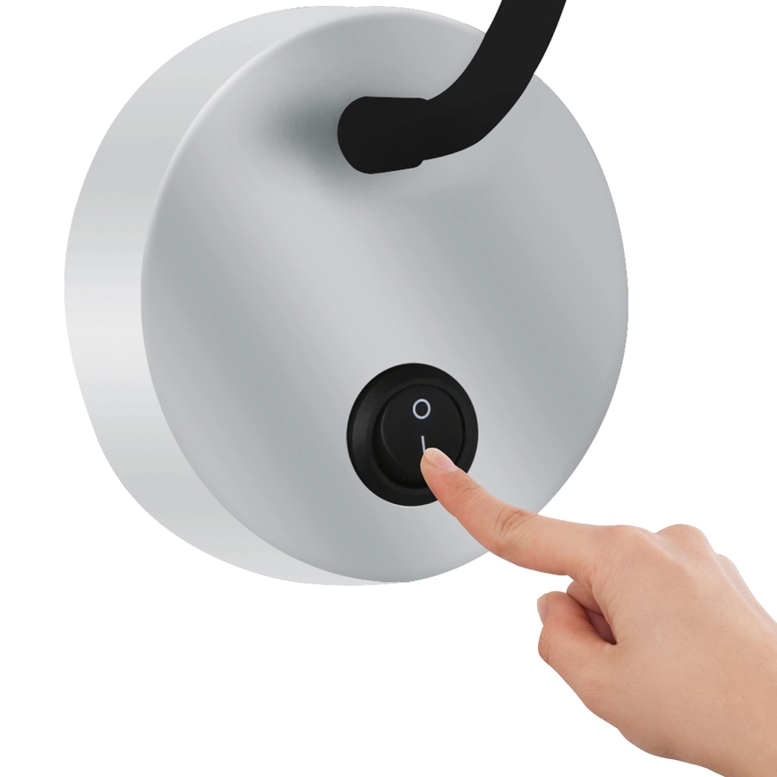 Brilagi - LED Flexible wall lamp MAYA LED/3W/230V 4000K silver