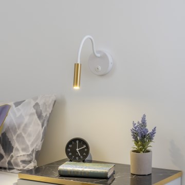Brilagi - LED Flexible wall lamp MAYA LED/3W/230V 4000K white/gold