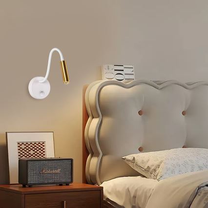 Brilagi - LED Flexible wall lamp MAYA LED/3W/230V 4000K white/gold