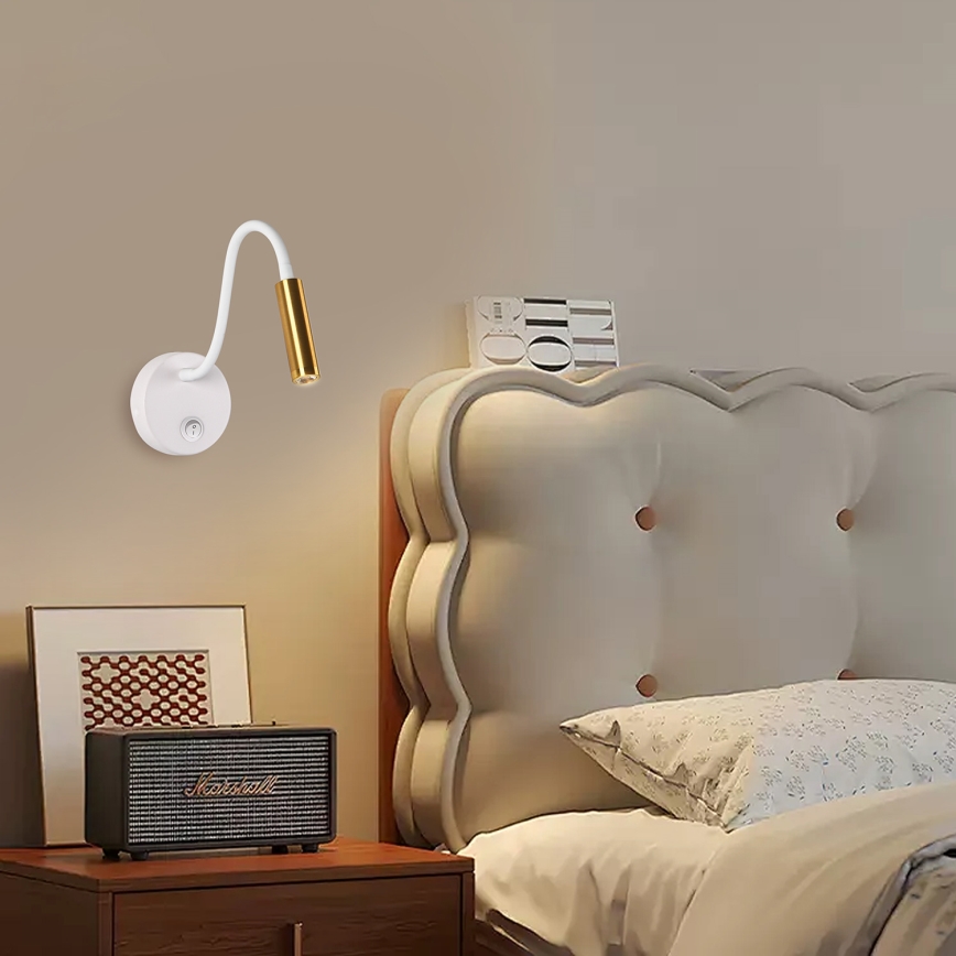 Brilagi - LED Flexible wall lamp MAYA LED/3W/230V 4000K white/gold
