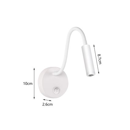 Brilagi - LED Flexible wall lamp MAYA LED/3W/230V 4000K white