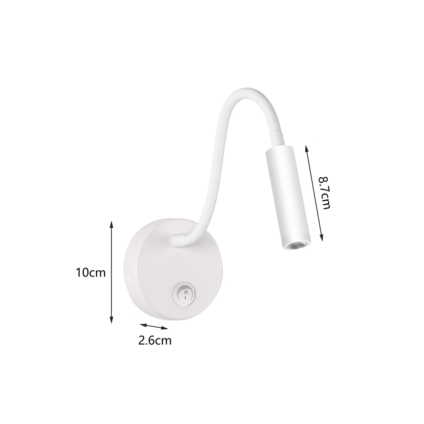 Brilagi - LED Flexible wall lamp MAYA LED/3W/230V 4000K white