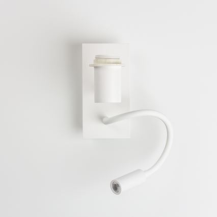 Brilagi - NUBILA LED Flexible Wall Lamp 1xE27/25W/230V + LED/3W white/light grey