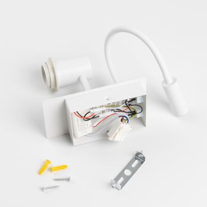 Brilagi - NUBILA LED Flexible Wall Lamp 1xE27/25W/230V + LED/3W white/light grey