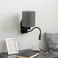 Brilagi - LED Flexible wall lamp NUBILA 1xE27/25W/230V + LED/3W black/anthracite