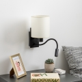 Brilagi - LED Flexible wall lamp NUBILA 1xE27/25W/230V + LED/3W black/creamy
