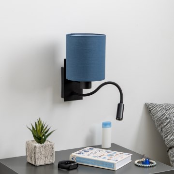 Brilagi - LED Flexible wall lamp NUBILA 1xE27/25W/230V + LED/3W black/dark blue