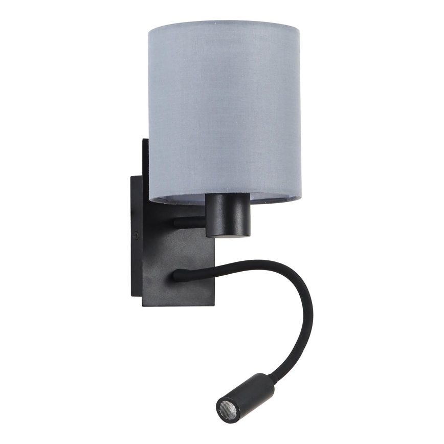 Brilagi - LED Flexible wall lamp NUBILA 1xE27/25W/230V + LED/3W black/grey