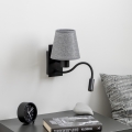 Brilagi - LED Flexible wall lamp NUBILA 1xE27/25W/230V + LED/3W black/grey