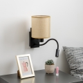 Brilagi - LED Flexible wall lamp NUBILA 1xE27/25W/230V + LED/3W black/light brown