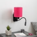 Brilagi - LED Flexible wall lamp NUBILA 1xE27/25W/230V + LED/3W black/pink