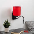 Brilagi - LED Flexible wall lamp NUBILA 1xE27/25W/230V + LED/3W black/red