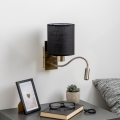 Brilagi - LED Flexible wall lamp NUBILA 1xE27/25W/230V + LED/3W brass/black
