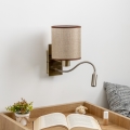 Brilagi - LED Flexible wall lamp NUBILA 1xE27/25W/230V + LED/3W brass/brown