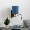 Brilagi - LED Flexible wall lamp NUBILA 1xE27/25W/230V+ LED/3W brass/dark blue