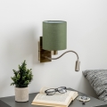 Brilagi - LED Flexible wall lamp NUBILA 1xE27/25W/230V + LED/3W brass/green