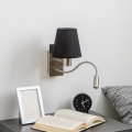 Brilagi - LED Flexible wall lamp NUBILA 1xE27/25W/230V + LED/3W matte chrome/black