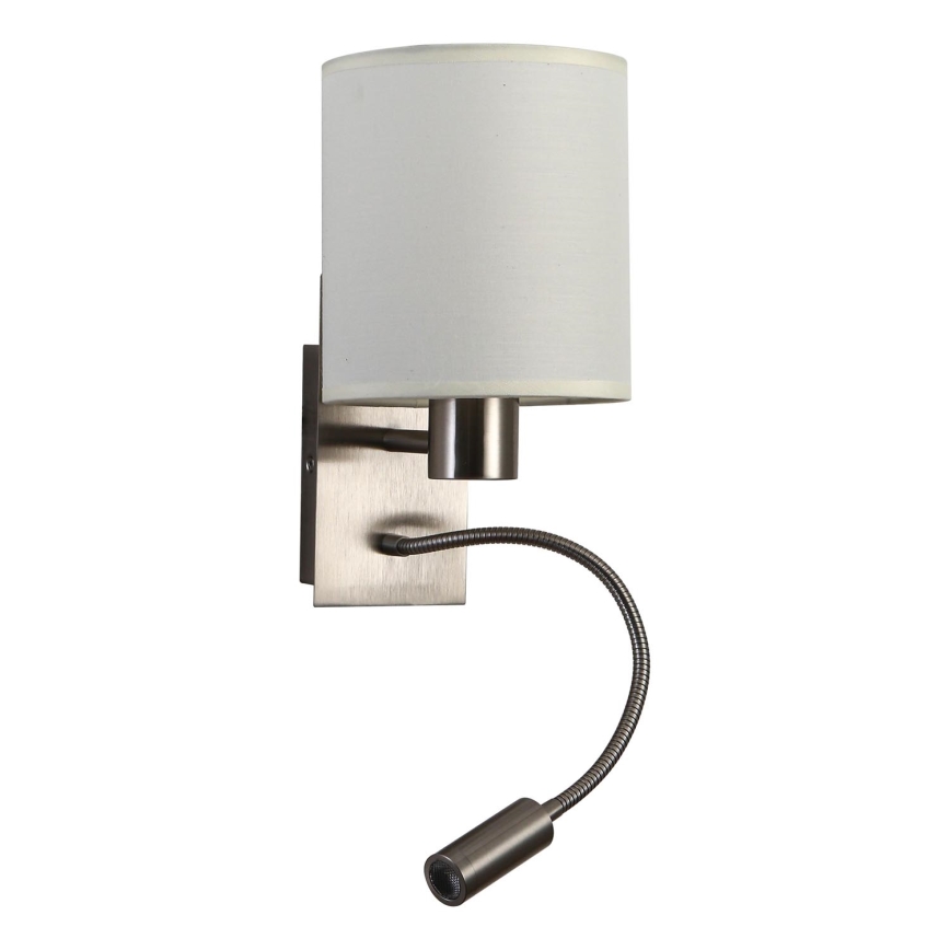 Brilagi - LED Flexible wall lamp NUBILA 1xE27/25W/230V + LED/3W matte chrome/creamy