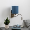 Brilagi - LED Flexible wall lamp NUBILA 1xE27/25W/230V + LED/3W matte chrome/dark blue