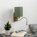 Brilagi - LED Flexible wall lamp NUBILA 1xE27/25W/230V + LED/3W matte chrome/green