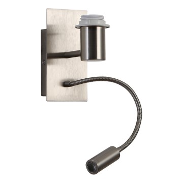Brilagi - LED Flexible wall lamp NUBILA 1xE27/25W/230V + LED/3W matte chrome