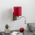Brilagi - LED Flexible wall lamp NUBILA 1xE27/25W/230V + LED/3W matte chrome/Pompeian red