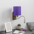 Brilagi - LED Flexible wall lamp NUBILA 1xE27/25W/230V + LED/3W matte chrome/purple