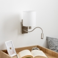 Brilagi - LED Flexible wall lamp NUBILA 1xE27/25W/230V + LED/3W matte chrome/white