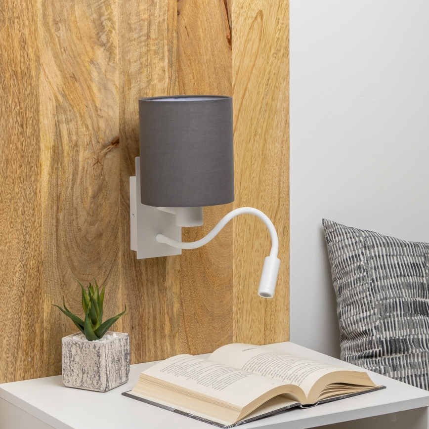 Brilagi - LED Flexible wall lamp NUBILA 1xE27/25W/230V + LED/3W white/anthracite
