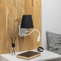 Brilagi - LED Flexible wall lamp NUBILA 1xE27/25W/230V + LED/3W white/black