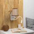 Brilagi - LED Flexible wall lamp NUBILA 1xE27/25W/230V + LED/3W white/brown