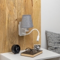 Brilagi - LED Flexible wall lamp NUBILA 1xE27/25W/230V + LED/3W white/grey