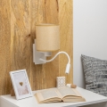 Brilagi - LED Flexible wall lamp NUBILA 1xE27/25W/230V + LED/3W white/light brown